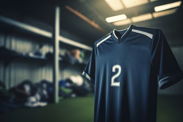 A navy blue sports jersey with the number 2 printed in white on the front.
