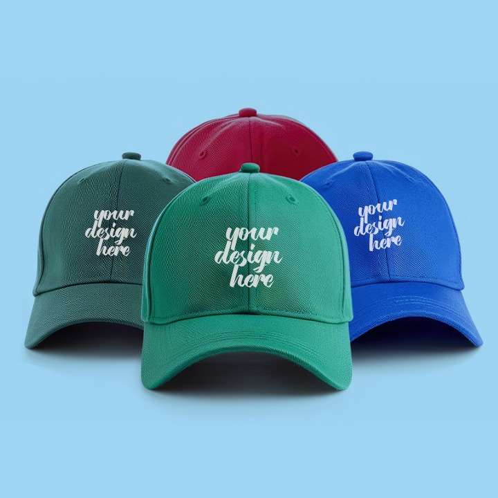 Customized Corporate Gifts Dubai displaying a variety of colorful baseball caps ideal for Promotional Gifts.